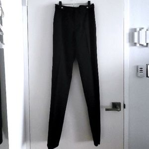 NWT Gucci Women’s Long Black Pants w/ Leather Accents. Size 38   Authentic